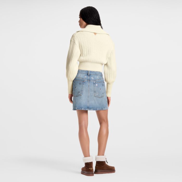 NIGO Louis Vuitton Cropped Rib-knit Jacket #nigo334336