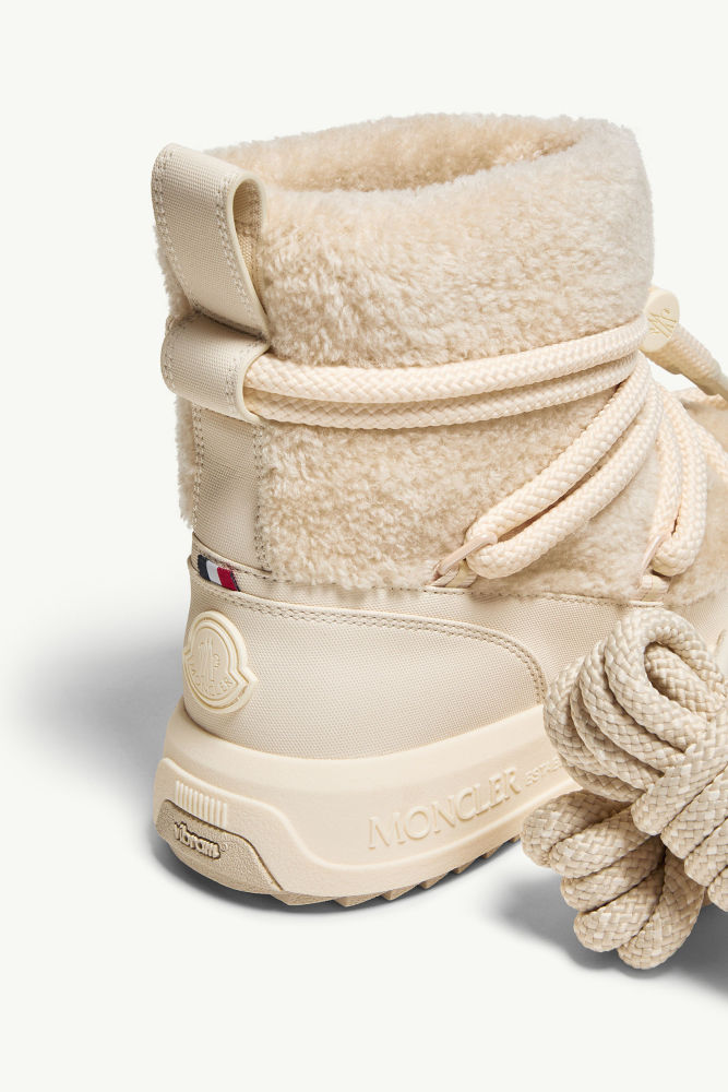 NIGO Moncler Light Beige Moncler Altive Mid Teddy Snow Boots #nigo334369