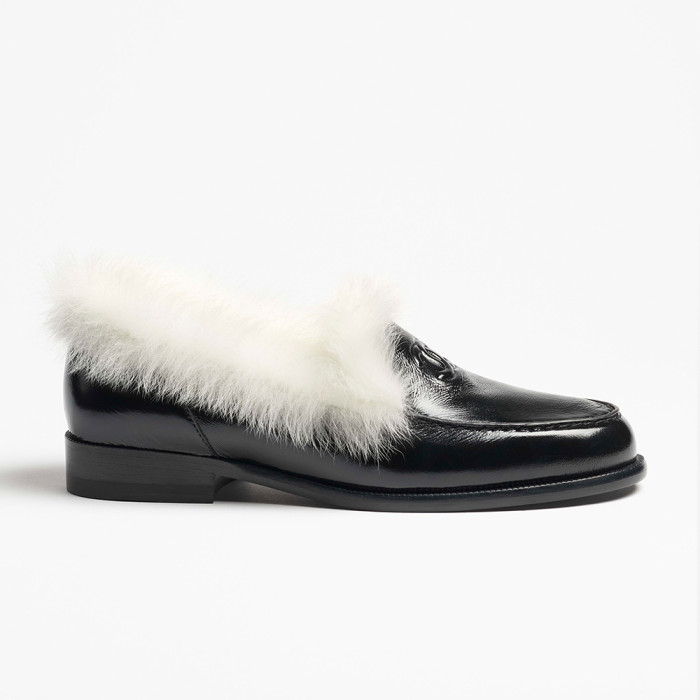 NIGO Chanel Moccasins Suede Kidskin Shearling Lambskin Brown #nigo334371