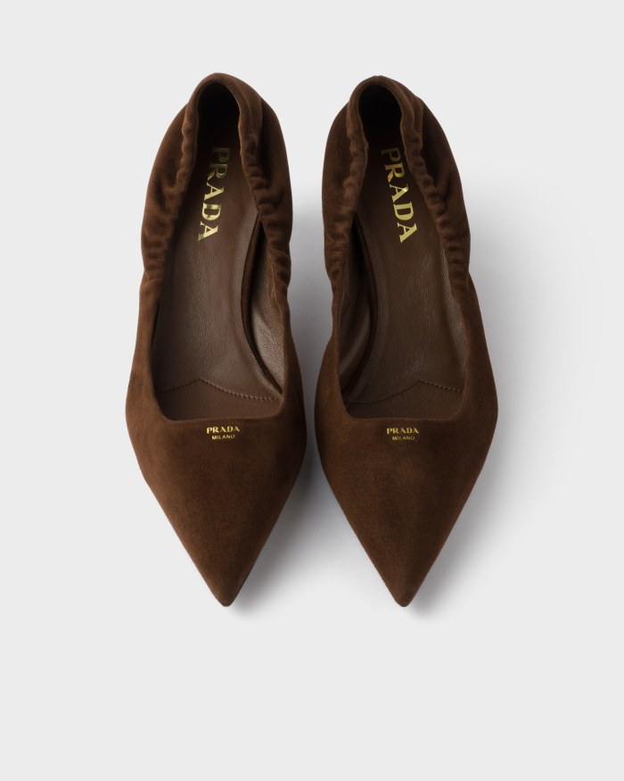 NIGO PRADA Cocoa Brown Suede Pumps #nigo334368