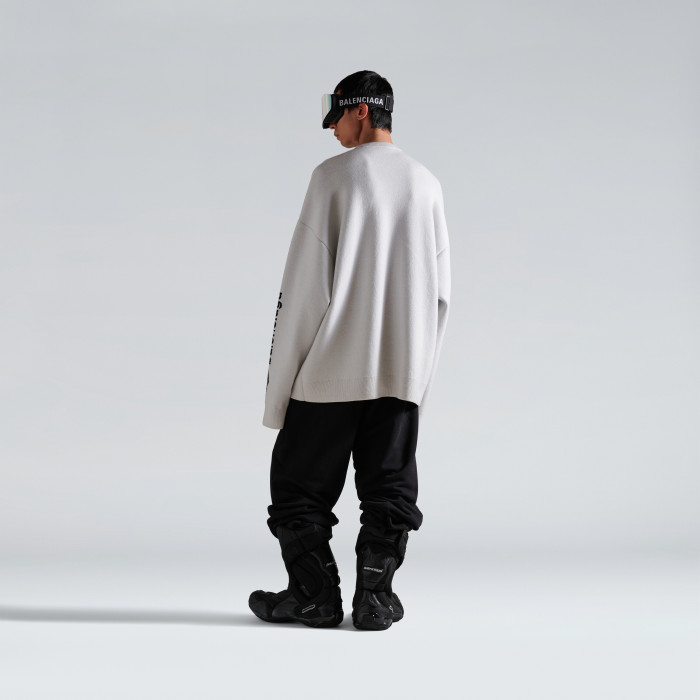 NIGO Balenciaga Men's 3B Sports Icon Ski Crewneck in White Black #nigo334344