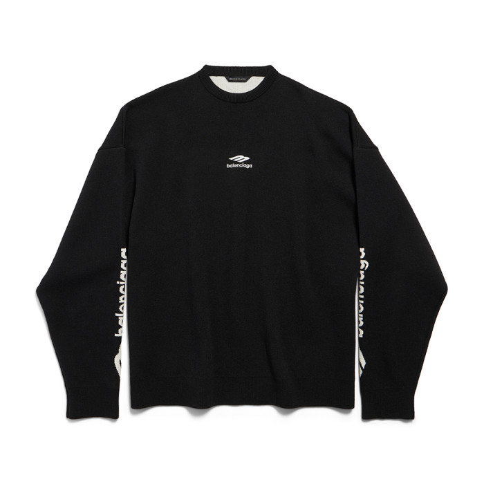 NIGO Balenciaga Men's 3B Sports Icon Ski Crewneck in White Black #nigo334344