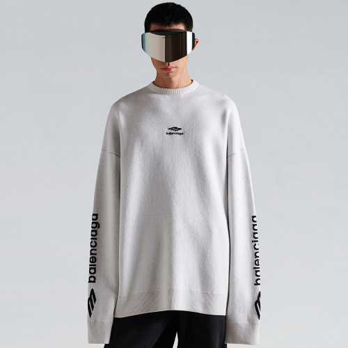 NIGO Balenciaga Men's 3B Sports Icon Ski Crewneck in White Black #nigo334344