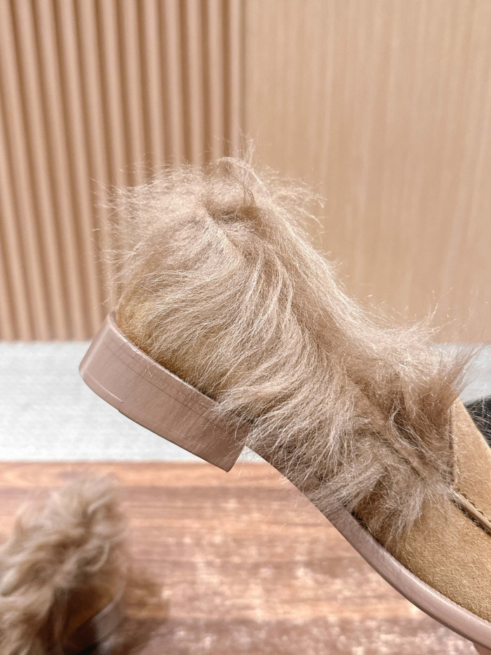 NIGO Chanel Moccasins Suede Kidskin Shearling Lambskin Brown #nigo334371