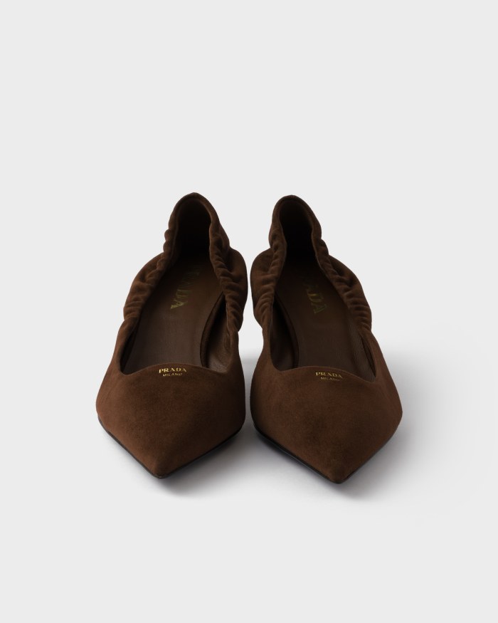 NIGO PRADA Cocoa Brown Suede Pumps #nigo334368