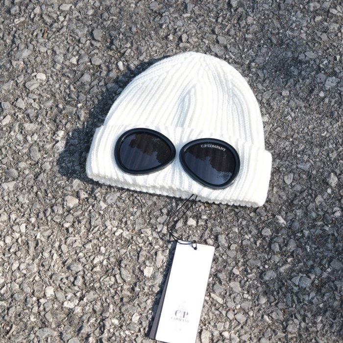 NIGO C.P. Company Extra Fine Merino Wool Goggle Beanie #nigo334404