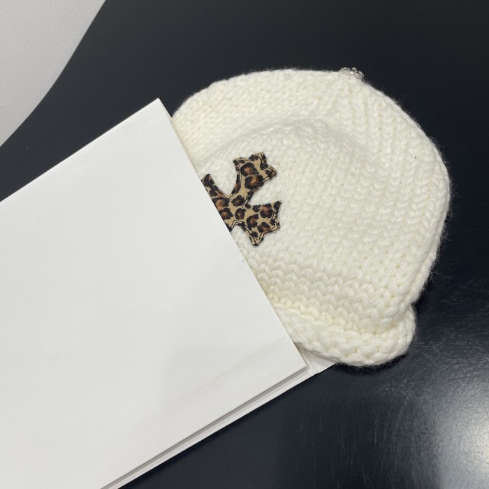 NIGO Chrome Hearts Leopard Leather Cross Silver Jewelry Cold Hat #nigo334406