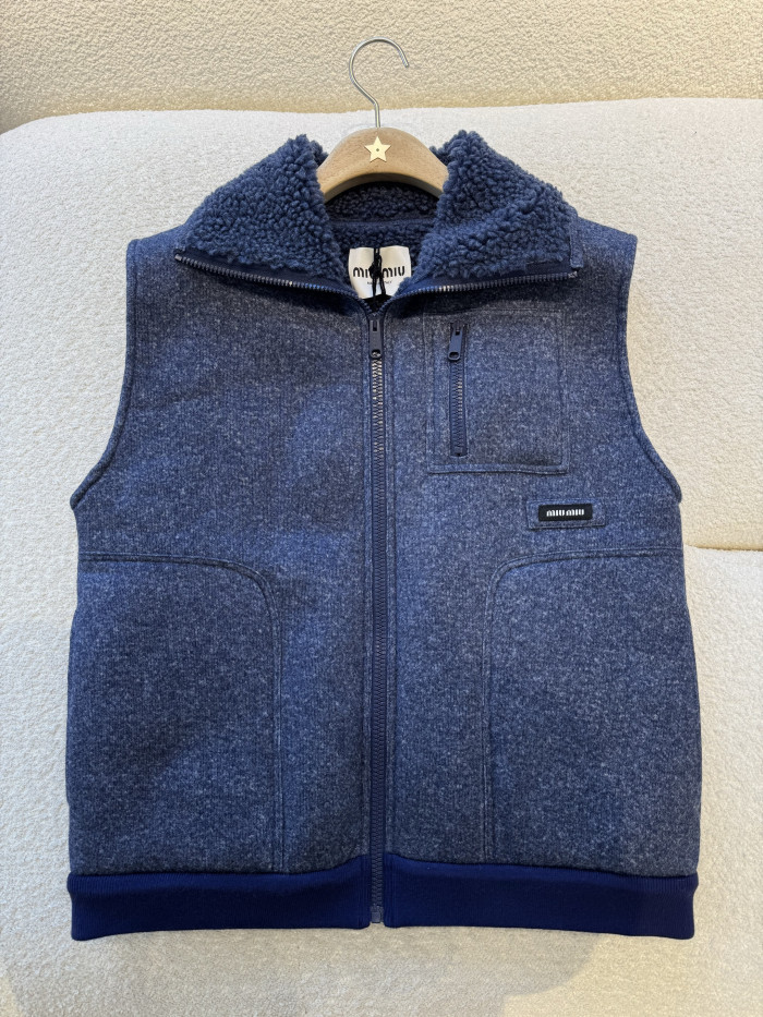 NIGO MiuMiu Uniform Blue Fleece Vest #nigo334390