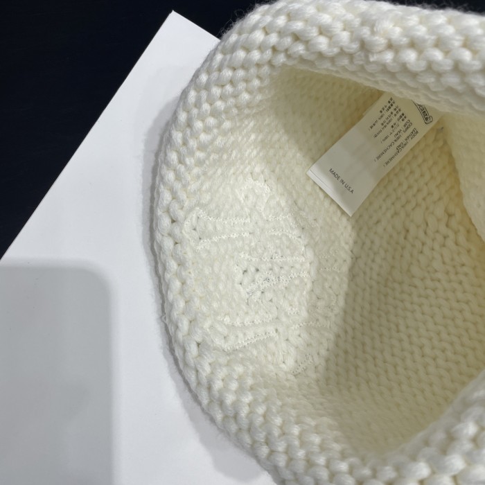 NIGO Chrome Hearts White Leather Cross Cold Hat #nigo334407