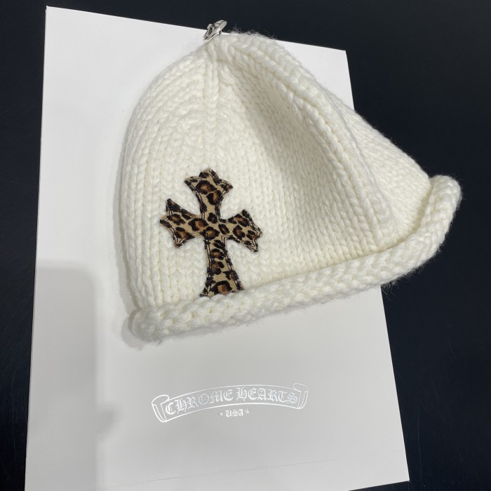 NIGO Chrome Hearts Leopard Leather Cross Silver Jewelry Cold Hat #nigo334406