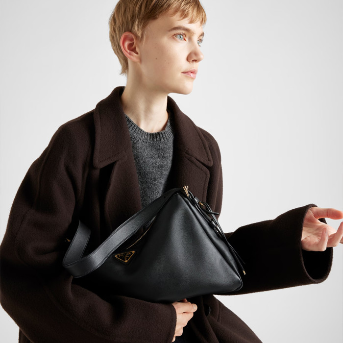NIGO Prada Aimée Large Leather Shoulder Bag 1BC228 #nigo334397