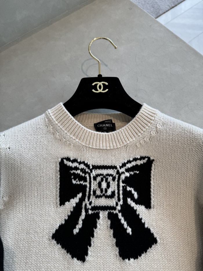 NIGO Chanel Pullover Wool Cashmere Ecru Black #nigo334393