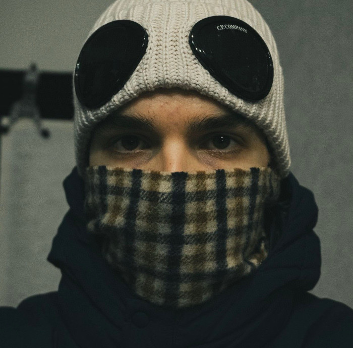 NIGO C.P. Company Extra Fine Merino Wool Goggle Beanie #nigo334404