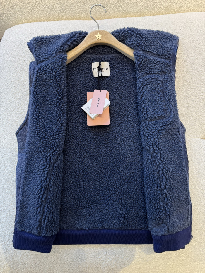 NIGO MiuMiu Uniform Blue Fleece Vest #nigo334390