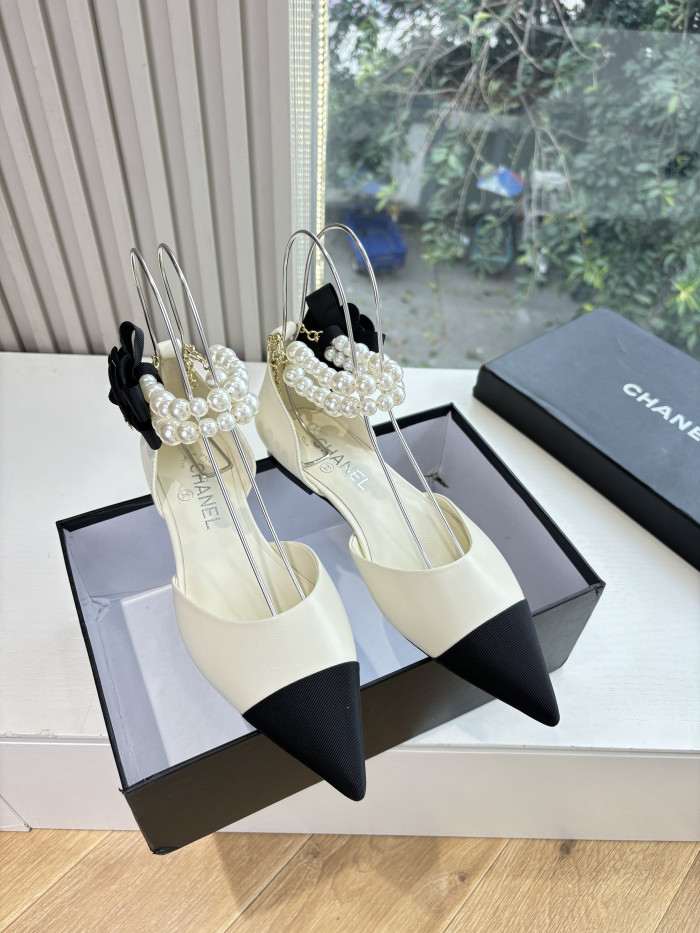 NIGO Chanel 25S Braided Mary Jane Toe Pearl Sandals #nigo334482