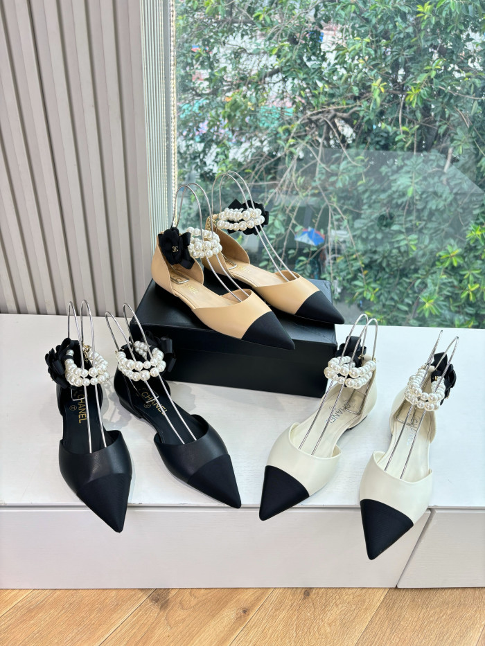 NIGO Chanel 25S Braided Mary Jane Toe Pearl Sandals #nigo334482