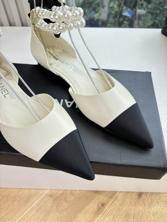 NIGO Chanel 25S Braided Mary Jane Toe Pearl Sandals #nigo334482