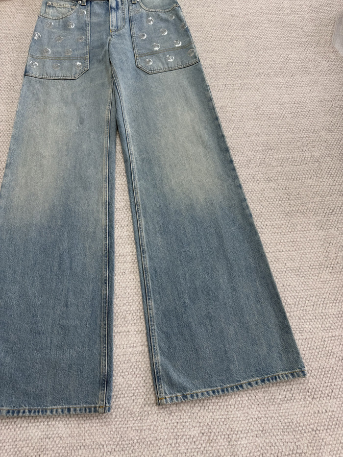 NIGO Louis Vuitton Signature Sequin Slim Fit Jeans #nigo334460