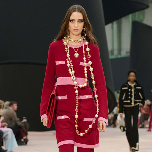 NIGO Chanel Dress Cashmere Red Pink #nigo332112