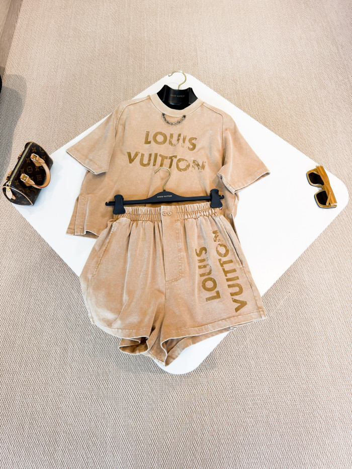 NIGO Louis Vuitton Vintage Effect T-shirt Shorts #nigo317096