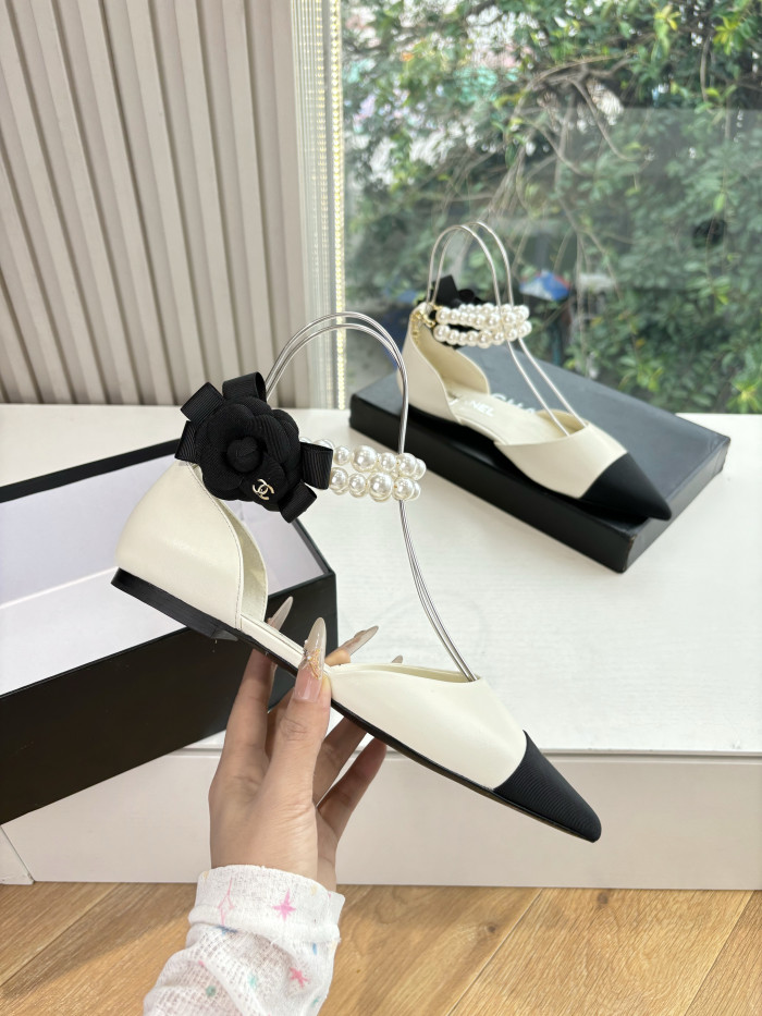 NIGO Chanel 25S Braided Mary Jane Toe Pearl Sandals #nigo334482