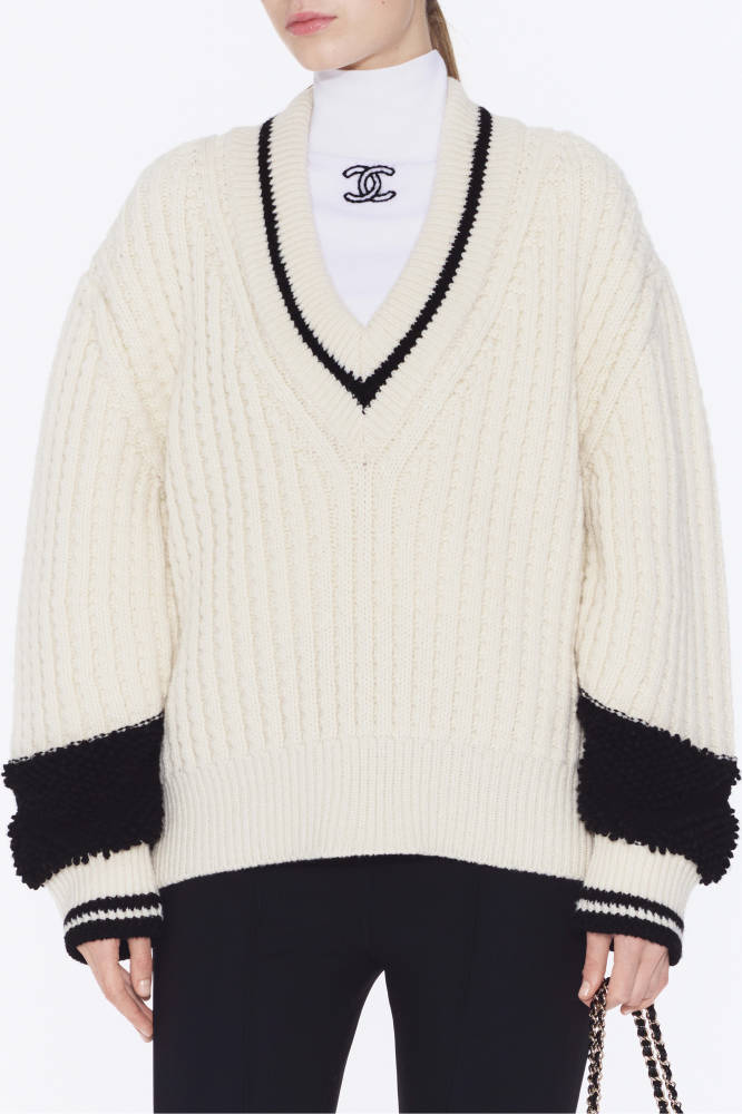 NIGO Chanel Pullover Wool Cream and Black #nigo334450