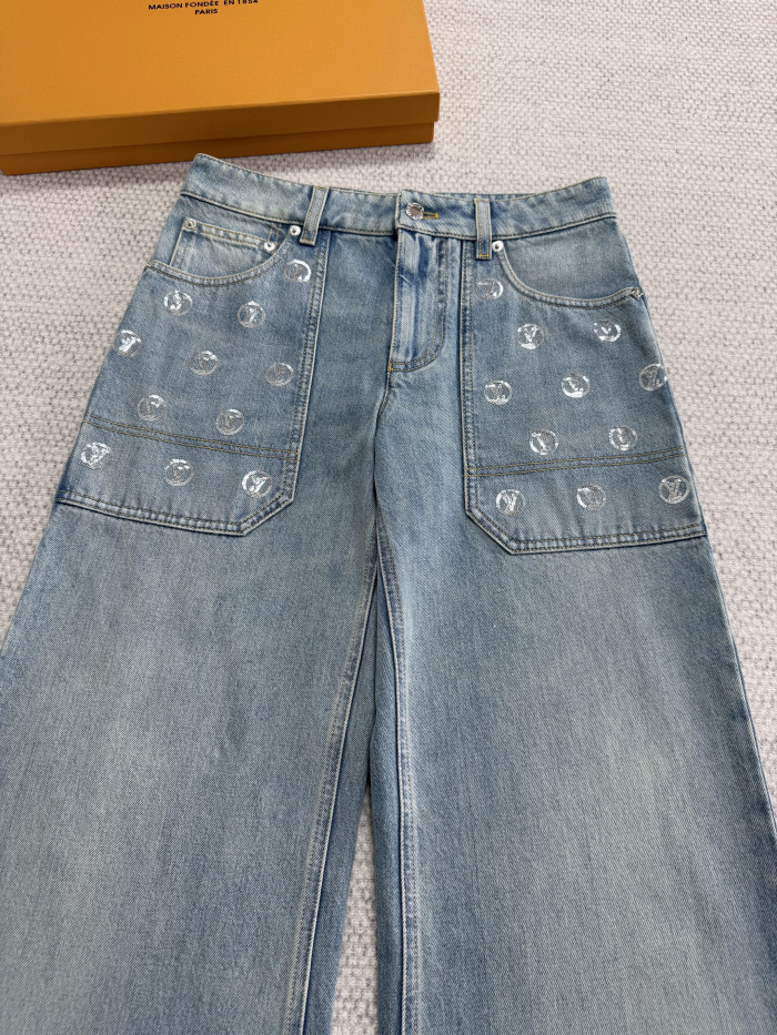 NIGO Louis Vuitton Signature Sequin Slim Fit Jeans #nigo334460
