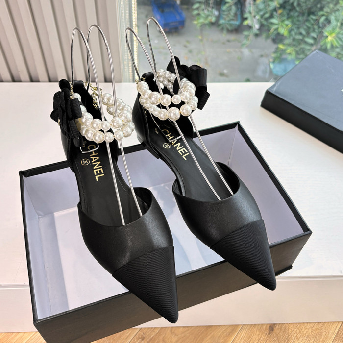 NIGO Chanel 25S Braided Mary Jane Toe Pearl Sandals #nigo334482