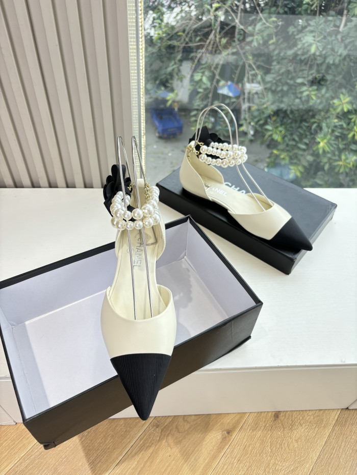 NIGO Chanel 25S Braided Mary Jane Toe Pearl Sandals #nigo334482