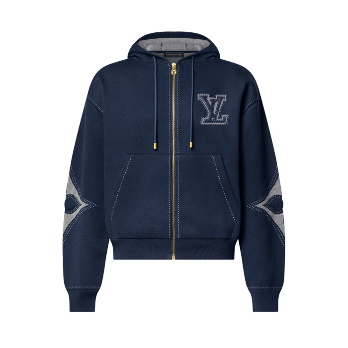 NIGO Louis Vuitton Graphic Intarsia Zipped Cotton Hoodie #nigo334469
