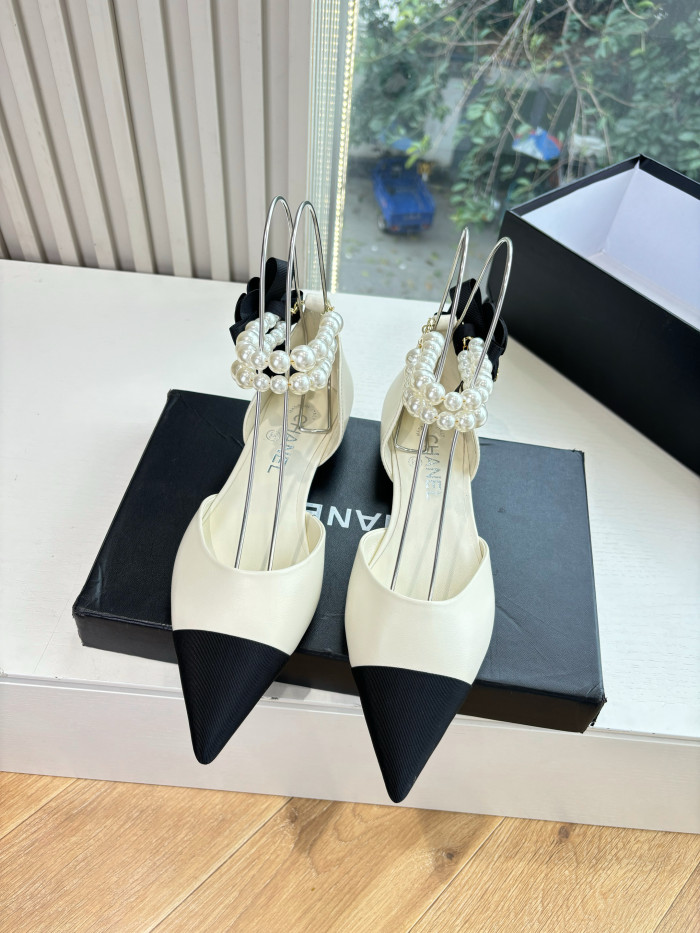 NIGO Chanel 25S Braided Mary Jane Toe Pearl Sandals #nigo334482
