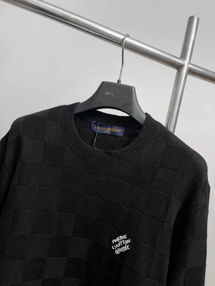NIGO Louis Vuitton Embellished Wool Damier Pullover #nigo333428