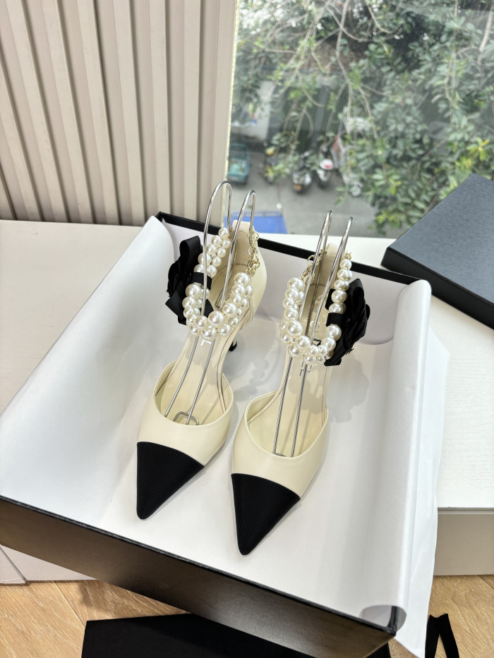 NIGO Chanel 25S Braided Mary Jane Toe Pearl Sandals and High Heels #nigo334481