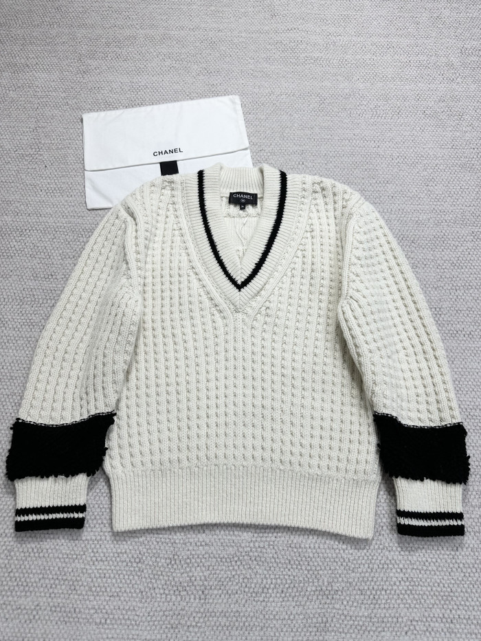 NIGO Chanel Pullover Wool Cream and Black #nigo334450