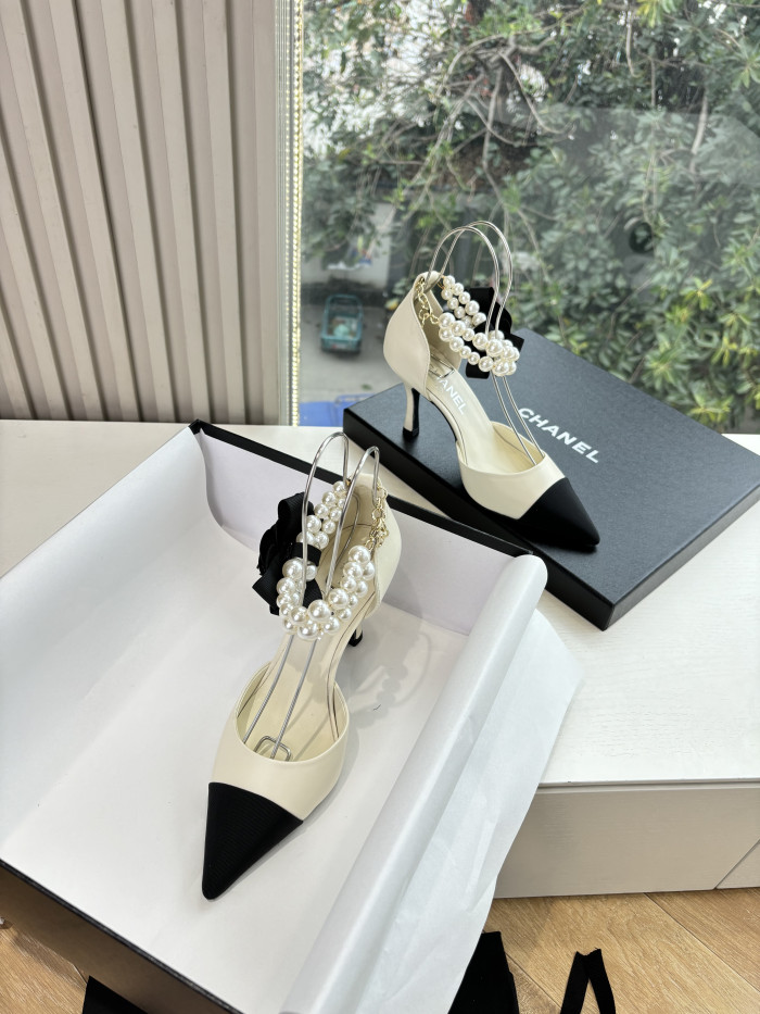 NIGO Chanel 25S Braided Mary Jane Toe Pearl Sandals and High Heels #nigo334481