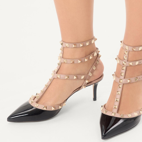 NIGO Valentino Rockstud Caged Pump 65mm Poudre #nigo334615
