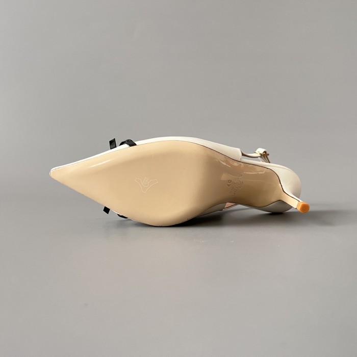 NIGO Valentino Bepointy Slingback Pump In Patent Leather And Kidskin 80MM #nigo334525