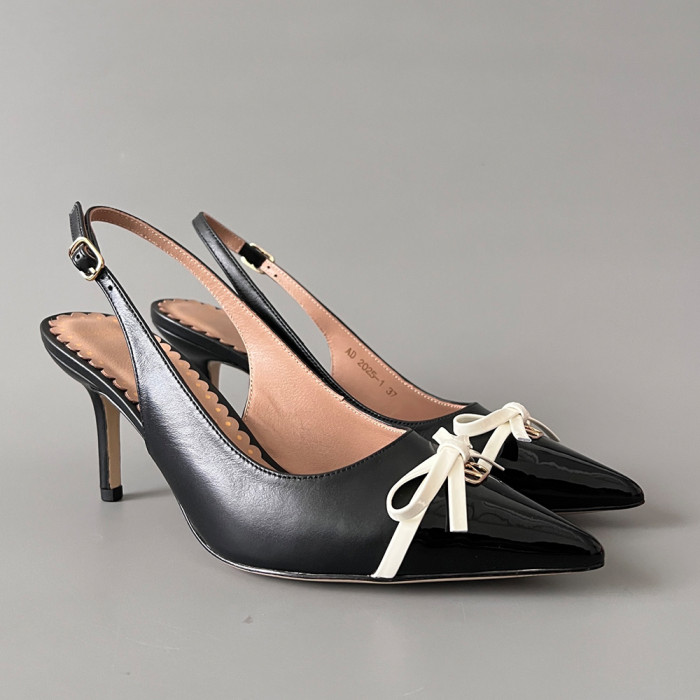 NIGO Valentino Bepointy Slingback Pump In Patent Leather And Kidskin 80MM #nigo334525