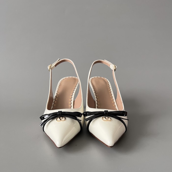 NIGO Valentino Bepointy Slingback Pump In Patent Leather And Kidskin 80MM #nigo334525