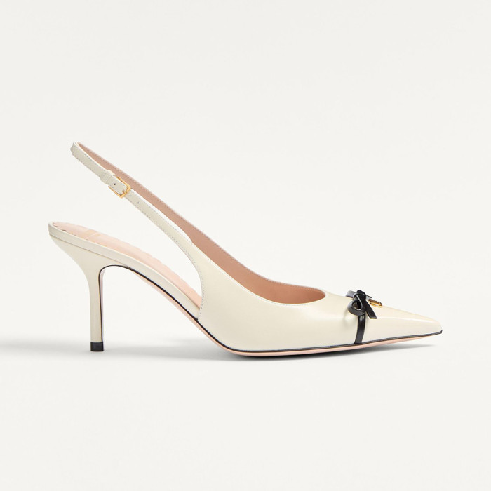NIGO Valentino Bepointy Slingback Pump In Patent Leather And Kidskin 80MM #nigo334525