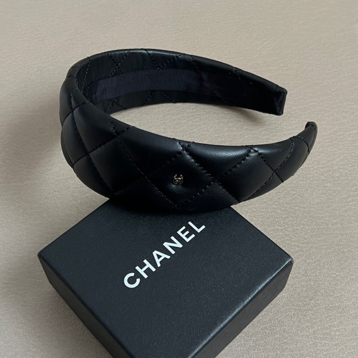 NIGO Chanel Headband Lambskin Black #nigo334497