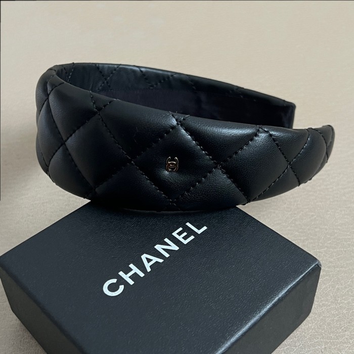NIGO Chanel Headband Lambskin Black #nigo334497