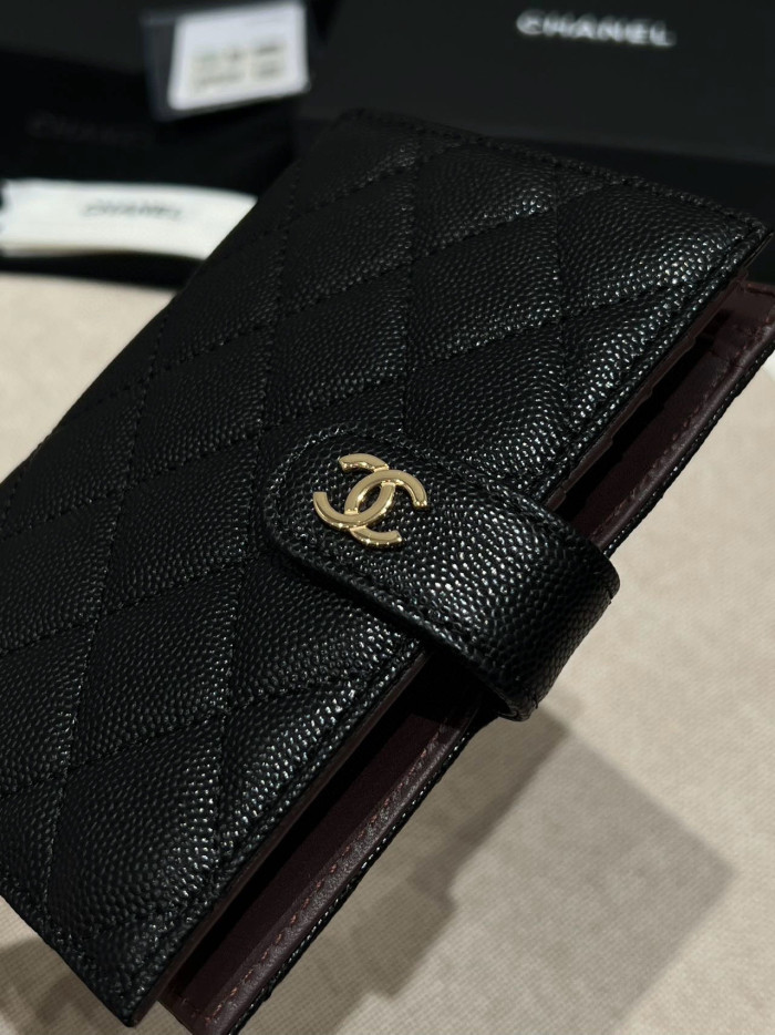 NIGO Chanel Caviar Quilted Passport Holder Black #nigo334731