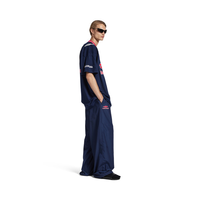 NIGO Balenciaga  Men's 3b Football V-neck T-shirt Oversized in Dark Navy red #nigo334655