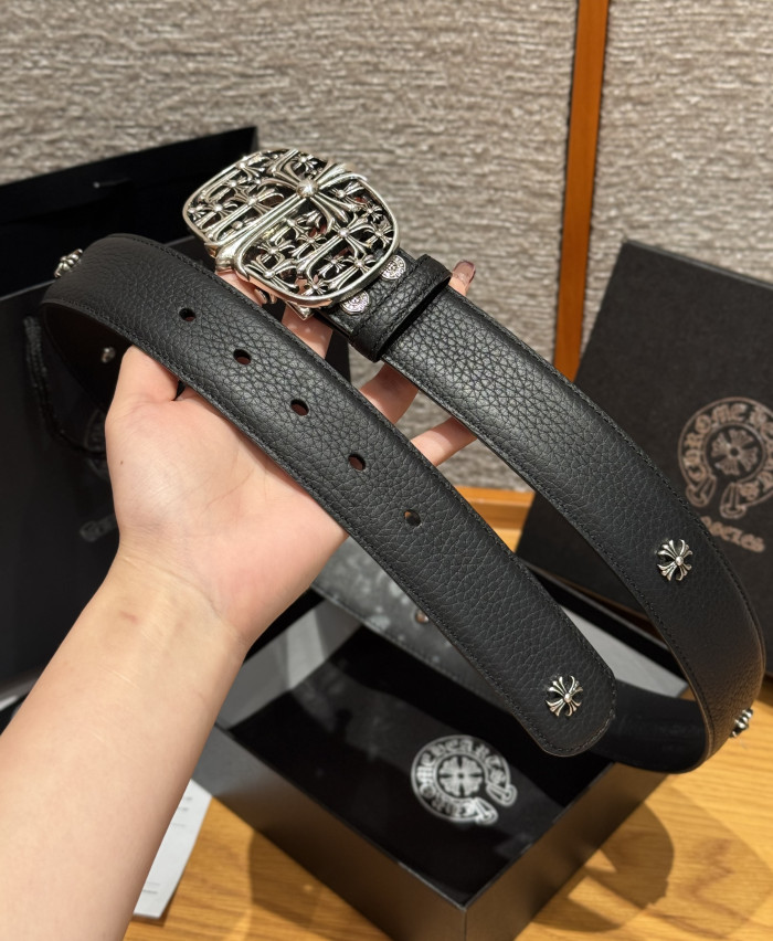 NIGO Chrome Herats Church Rivet Cowhide Belt #nigo334671