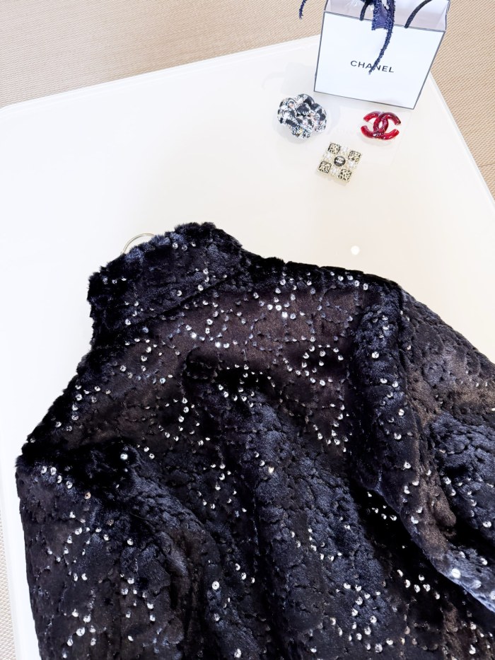 NIGO Chanel Jacket Mixed Fibers Sequins Black #nigo334700