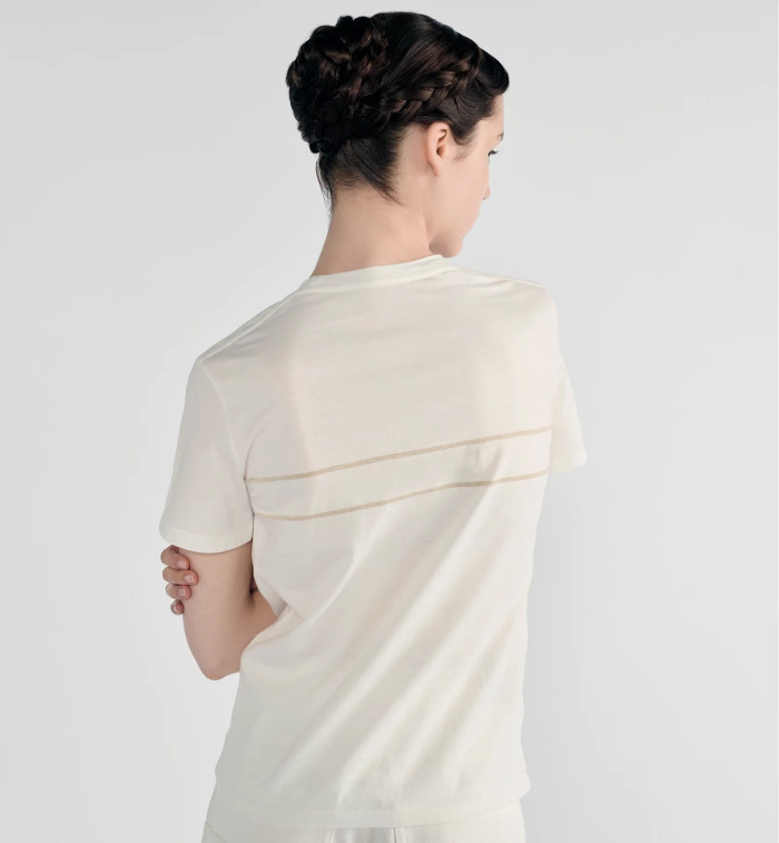 NIGO Dior Embroidered T-shirt Black and Gold Tone Cotton Jersey #nigo334725