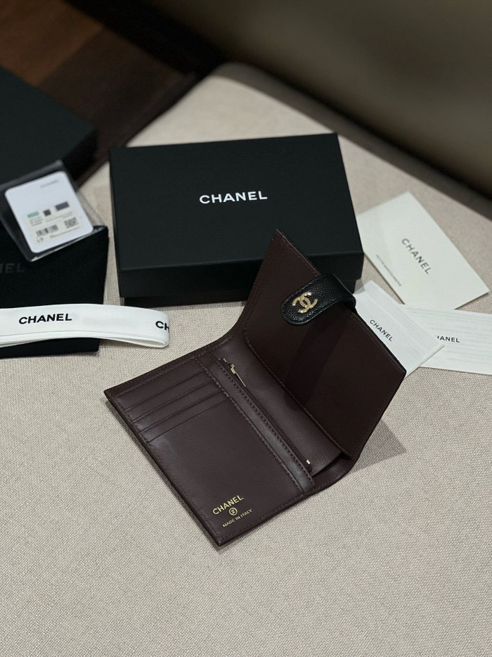 NIGO Chanel Caviar Quilted Passport Holder Black #nigo334731