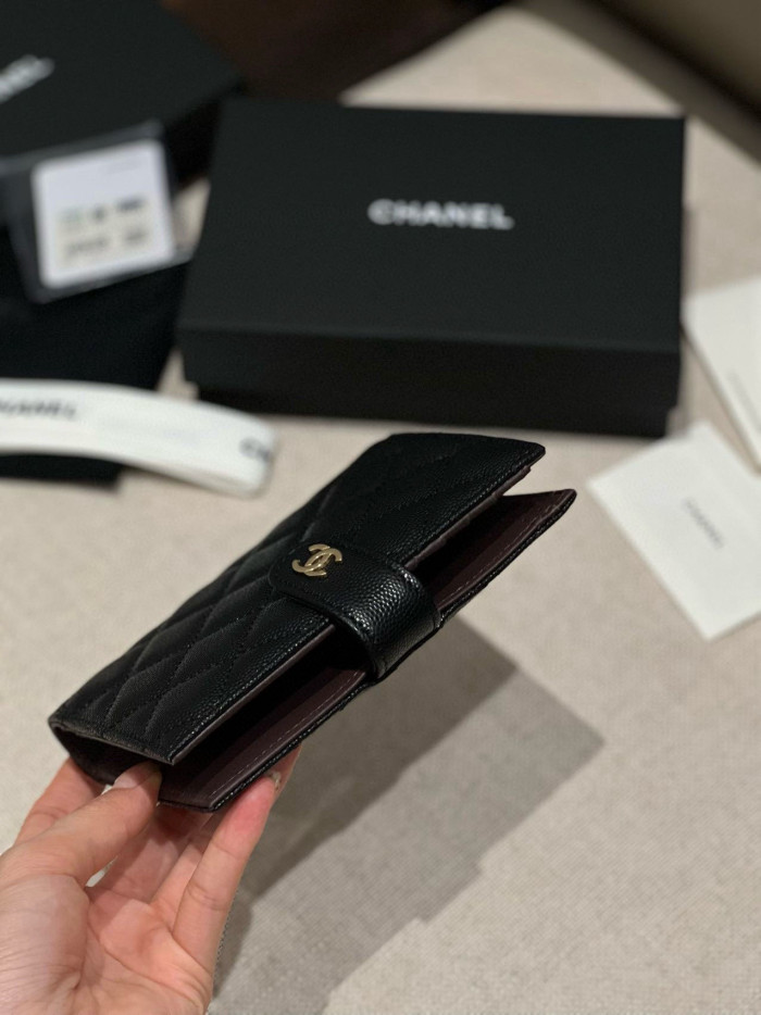 NIGO Chanel Caviar Quilted Passport Holder Black #nigo334731