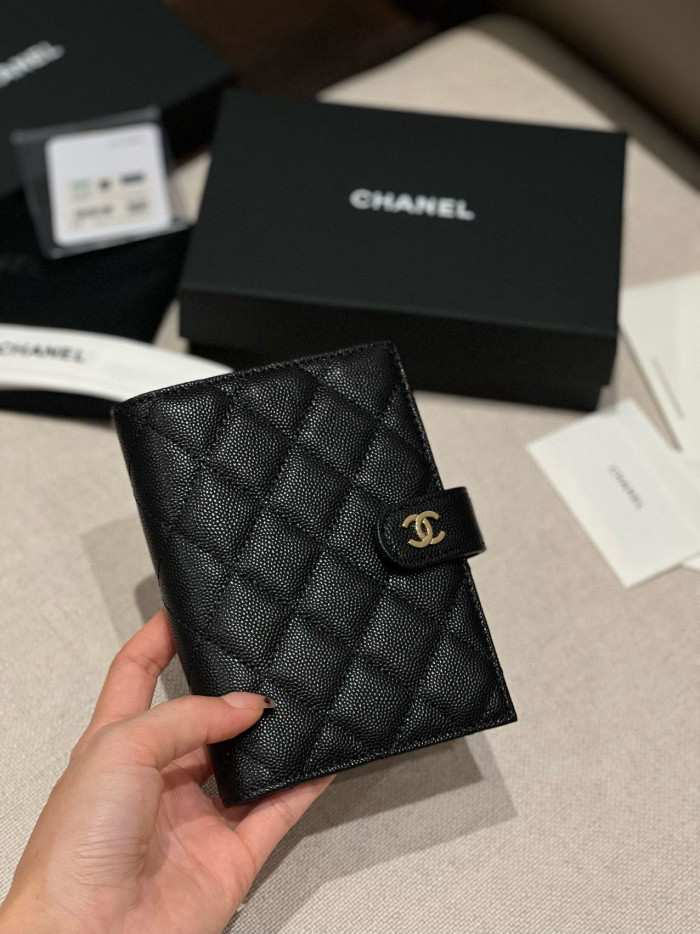 NIGO Chanel Caviar Quilted Passport Holder Black #nigo334731